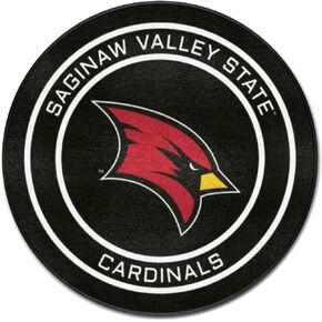 FANMATS 33207 Saginaw Valley State Hockey Puck Rug - 27in. Diameter
