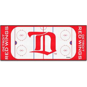 FANMATS 35480 NHL Retro - ديترويت ريد وينجز رينك عداء - 30 بوصة. × 72 بوصة.