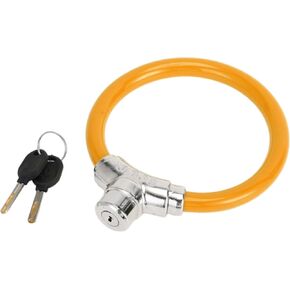 Bicycle Lock/Portable Ring Cable Anti-Theft Bike Lock for Mountain Bike Road Bike/Stackable Mini Ring Lock Zinc Alloy Steel 46cm / 1 Pc Orange