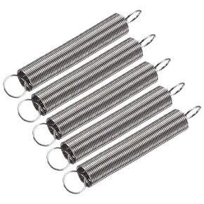 uxcell Compression Spring,8mm OD,0.6mm Wire Size,102mm Extended Length,60mm Free Length,Spring Steel,2.3Lbs Load Capacity,Silver, Pack of 5