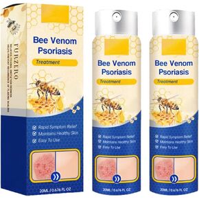 علاج الصدفية بسم النحل من بيسورياهيل، تخفيف الصدفية، صدفية سم النحل، سم النحل للنساء والرجال لجميع أنواع البشرة (قطعتان) in Kuwait