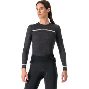 Castelli Women’s Merino Seamless Baselayer, Long Sleeve Merino Wool for Road Cycling & Gravel Biking