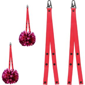 2pcs Pom Pom Holder, Adjustable Cheer Pom Holder Straps Cheer Bow Holder Cheerleading Accessories Gifts for Teens Sports Teams, Poms Poms Not Included