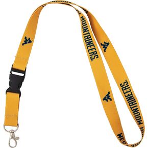 Desert Cactus West Virginia University Lanyard Mountaineers WVU Hail Car Keys ID Badge Holder Lanyard Keychain Detachable Breakaway Snap Buckle (Yellow)
