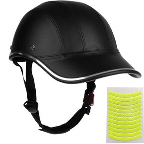 Bicycle Helmet for Adults Small/Large Bike Helmet for Women and Men Adjustable Safe Baseball Cap PU Sunshade 21.7-24.4 INCH Bike Cycling Helmets with 12PCs Reflective Sticker