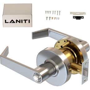 Commercial Door Handle Leverset Hardware Commercial Door Locks d Lever Style Handle Brushed Chrome Finish (Privacy/Bathroom)