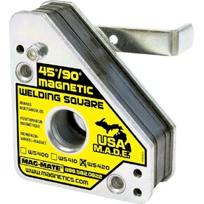 MAG-MATE WS420 Mid-Size Magnetic Welding Square, Durable and Extra-Strength Model Tool with Covered Magnet and Release Handle, Versatile Angles, Large Finger Hole and 150 lbs. Holding Capacity