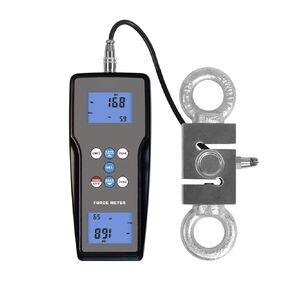 FM-207-200K Digital Force Gauge Push Pull Gauge Tester Meter 3 Measurement Units N, kg, lb with Data Memory Function and External Loadcell Sensor | Force Range ±200 kgf, ±1960 N, ±440 Lbf