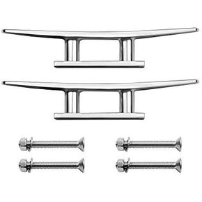 316 Stainless Steel 4" Open Base Boat Cleat pack of 2