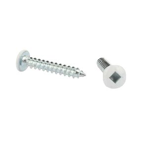 Trailer Deck Exterior Screws Self Tapping OEM # 8 X 1 Square Drive Enclosed Car Hauler Self Tapping Sheet Metal Screws/Self Tapping Screws - 150 Pack(White Head)