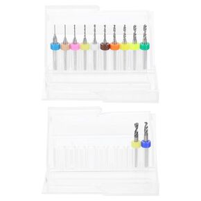 HARFINGTON 12pcs PCB Drill Bit Set 1/8" Shank 0.5mm-3.175mm Tungsten Carbide Micro Twist Drill Bits Tools for Print Circuit Board Jewelry Plastic Wood Soft Metal
