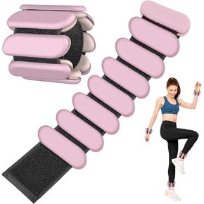 Pilates Wrist Ankle Weights for Women, Wearable Strong Arm & Leg Weights Set of 2 (1 lb Each), Adjustable Ankle Weights for Pilates Walking Yoga Dance Barre Gym