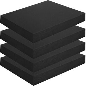 4 Pcs Polyurethane Foam Sheet 1.6 Inch Thick, 16" x 12" x 1.6" Tool Box Foam, Cuttable Foam Pad Kaizen Foam Sheets for Tool Box, Case, Crafts Storage