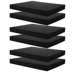 SHUESS 6 Pack Cuttable Foam Inserts for Cases 16 x 12 x 1.5 Inch Polyurethane Foam Sheet, Polyurethane Foam Pads Tool Box Foam for Cases Camera Toolbox Storage and Crafts