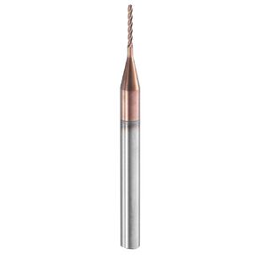 HARFINGTON Ball Nose End Mill 4 Flute 1/32" Diameter 1/8" Shank Tungsten Carbide Tail Coated Spiral CNC Router Bits 1/4" Cutting Length Single End Ball for Carving Engraving Grinding