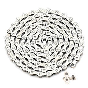 10 Speed Bike Chain 1/2" X11/128 Links 116,Road & Mountain Bicycle Chain for Shimano SRAM Campagnolo -Sliver