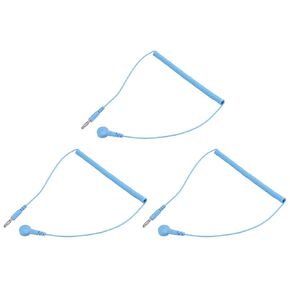 MECCANIXITY ESD Grounding Cable Cord 180cm/71 Inch Long,Anti-Static Ground Wire Cable Banana Tip+Buckle for Eliminate Conductor Electrostatic,Pack of 3(Blue)
