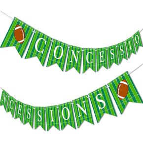 Football Banner Concessions Garland Party Supplies Decoration Sports Game Day SUPER BOWL Sunday Pre-strung