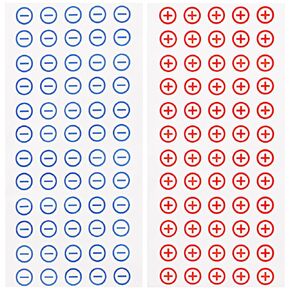 120 Pcs Labels Safety Warning Adhesive Electrode Tape Polarity Safety Stickers Cute Car Accessories Phone Battery Car Decals Battery Label Stickers PVC Car Stickers Electric Box