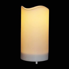 Solar Candle,Outdoor Waterproof Flickering Flameless Pillar Led Electronic Candles with built-in Light Sensor Smart Timer,Dusk to Dawn On/Off Automatic,Rechargeable Battery,3X5 Inch,Set of 2