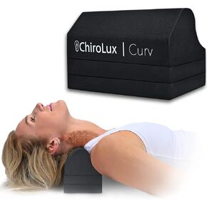 ChiroLux Curv | Cervical Neck Traction Device & Neck Posture Corrector. This Chiropractic Tool Is a Cervical Neck Wedge, Neck Curve Restorer & Cervical Traction Device For Neck Pain Relief