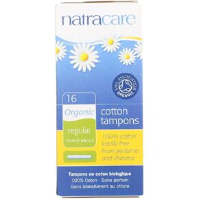 Natracare 100% Organic Cotton Tampons Regular w/applicator - 16 Tampons