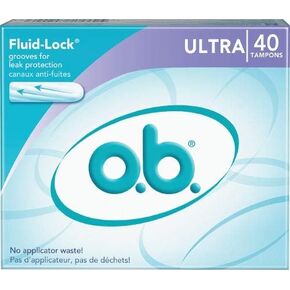 O.B. Tampons, Ultra, 40 Ct (Pack of 4)
