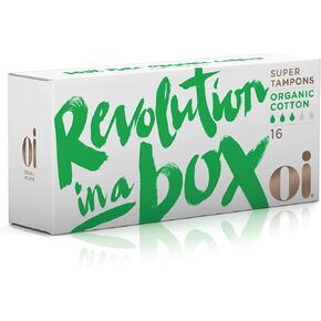 Oi Certified Organic Cotton Tampons | Box of 16 Super Tampons | Non-Applicator in Kuwait