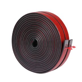 NABOWAN Neoprene Self Adhesive Rubber Sheets, Rolls & Strips, 1/8" (.125") Thick x 1" Wide x 120" Long, Perfect for Shock Absorption Gasket, DIY Projects, Rubber Strip Adhesive Back