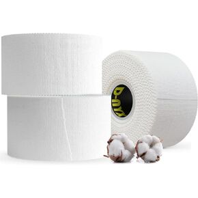 White Athletic Sports Tape 1.5in x 45ft/Roll EXTRA LONG & Very Strong | NO Sticky Residue Easy Tear Tapes for Athlete & Medical Trainers | First Aid Injury Wrap Best for Fingers Ankles Wrist