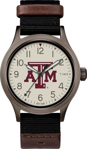 ساعة تيميكس تريبيوت للرجال كوليجيات برايد 40 ملم - TAMU Aggies مع حزام أسود سريع اللف in Saudi Arabia