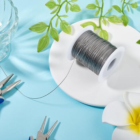 AHANDMAKER 393.70FT Wire Rope, 1/32" 304 Stainless Steel Cable Aircraft Cable Steel Wire for DIY Outdoor Railings, Clothes Line Wires, Garden String Lights, Outdoor Yard Craft Trellis Wire(Coated) in Saudi Arabia