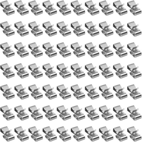 70 PCS Trailer Frame Wire Clips Stainless Steel Clip Metal Cable Clips for PV Wiring Boat Cable Solar Panel Clamps for Automotive Wires Management (Silver) in Saudi Arabia
