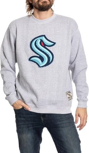 سترة Calhoun NHL Surf & Skate للجنسين برقبة دائرية مع مزيج من القطن الفاخر وشعار الفريق المتآكل in Kuwait