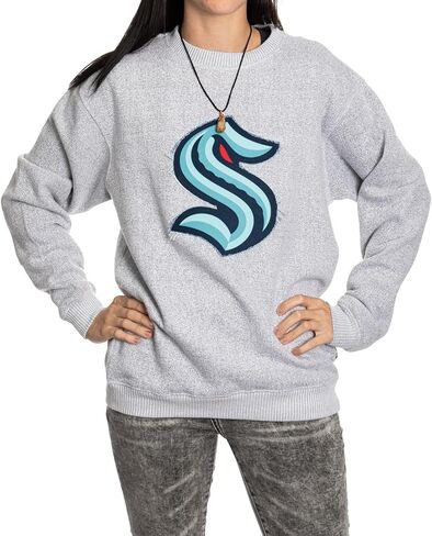سترة Calhoun NHL Surf & Skate للجنسين برقبة دائرية مع مزيج من القطن الفاخر وشعار الفريق المتآكل in Kuwait