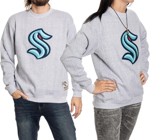 سترة Calhoun NHL Surf & Skate للجنسين برقبة دائرية مع مزيج من القطن الفاخر وشعار الفريق المتآكل in Kuwait