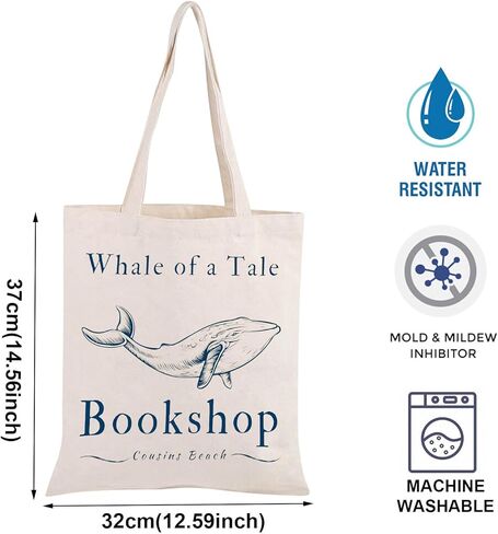 BLUPARK Whale Tote Bag TSITP TV Show Inspired Gift TV Show Merch Drama TV Show Gift Summer Cousins Beach Gift TSITP Fan Gift in Saudi Arabia