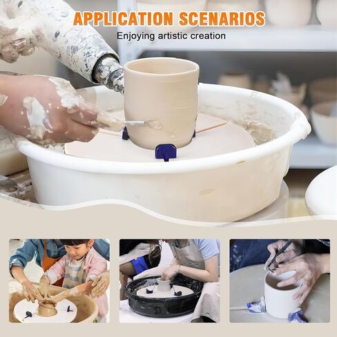 مشبك القرص الدوار لآلة الفخار، أداة إصلاح فنية سيراميك قابلة للتعديل، أداة توسيط الفخار المحمولة، أدوات تشذيب الفخار السيراميكي للمبتدئين من السيراميك in Kuwait