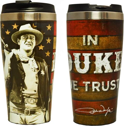John Wayne Steel Thermo Travel Mug In Duke we Trust in Saudi Arabia