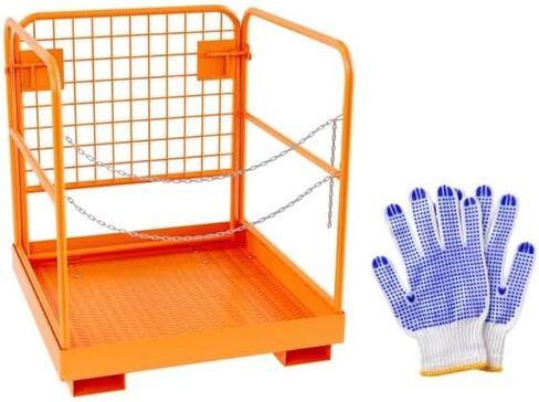 36"x36" Forklift Safety Cage, Foldable Forklift Work Platform,Forklift Man Basket 1200lbs Capacity,Collapsible Platform Lift Basket with Chain and Safety Lock for 1-3 People in Saudi Arabia
