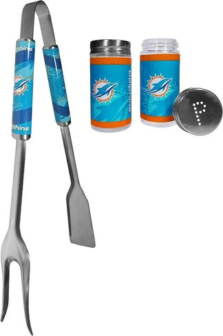 Siskiyou Sports NFL Miami Dolphins Unisex 3 in 1 BBQ Tool and Season Shaker, Team Colors, One Size in Saudi Arabia