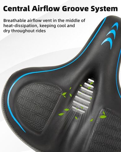 Oversized Bike Seat for Peloton Bike & Bike+, Comfort Seat Cushion Compatible with Peloton, Road or Exercise Bikes, Wide Bicycle Saddle Replacement for Men & Women, Accessories for Peloton in Saudi Arabia