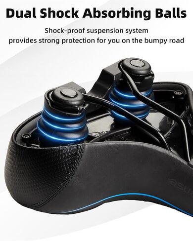 Oversized Bike Seat for Peloton Bike & Bike+, Comfort Seat Cushion Compatible with Peloton, Road or Exercise Bikes, Wide Bicycle Saddle Replacement for Men & Women, Accessories for Peloton in Saudi Arabia