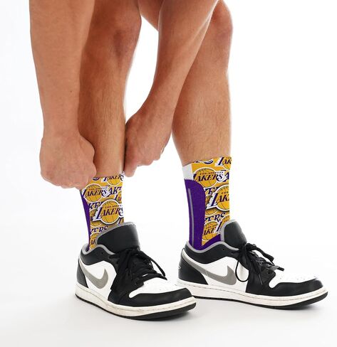 For Bare Feet Men's NBA Montage Crew Sock Large in Saudi Arabia