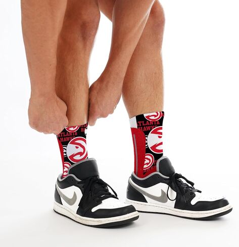 For Bare Feet Men's NBA Montage Crew Sock Large in Saudi Arabia