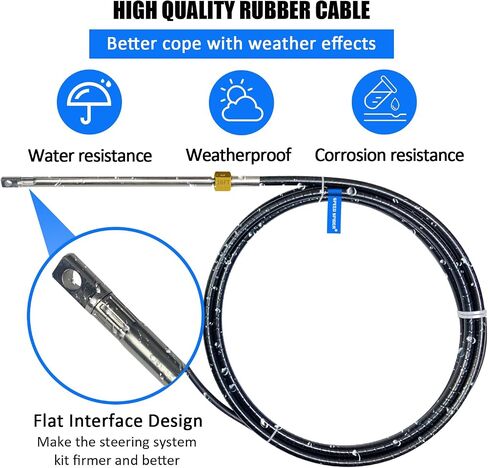 SPEED SPIDER Boat Steering Cable 16FT Outboard Rotary Steering Cable Steering Cable for Most Single Station Boats in Saudi Arabia
