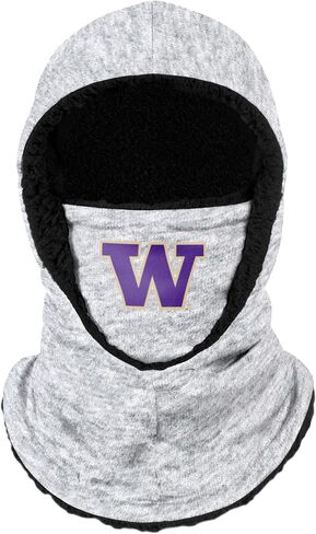 FOCO NCAA Unisex-Youth Heather Grey Big Logo Hooded Warm Fleece Lined Balaclava in Saudi Arabia