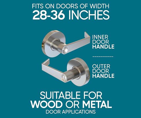 Commercial Door Handle Leverset Hardware Commercial Door Locks d Lever Style Handle Brushed Chrome Finish (Privacy/Bathroom) in Saudi Arabia