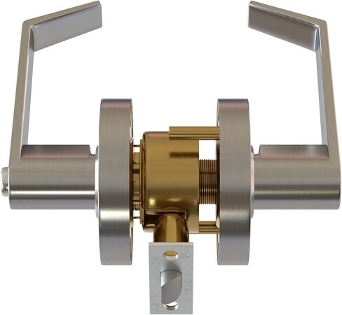 Commercial Door Handle Leverset Hardware Commercial Door Locks d Lever Style Handle Brushed Chrome Finish (Privacy/Bathroom) in Saudi Arabia
