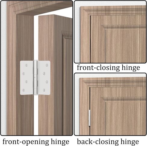 Stainless Steel Door Hinge Ball Bearing NRP, Heavy Duty Inner and Outer Door Hardware for Left and Right Doors, 4" x 4" Door Hinge with 1/4'' Corners, Door Hinge 3 Pack in Saudi Arabia